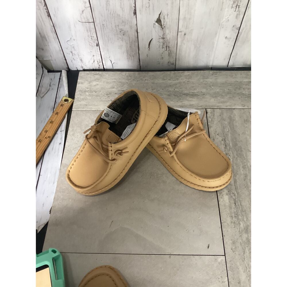 HEYDUDE Wally Mono Leather Tan Size 12 | Mens Shoes